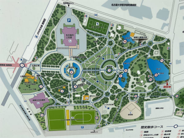 鶴舞公園の地図